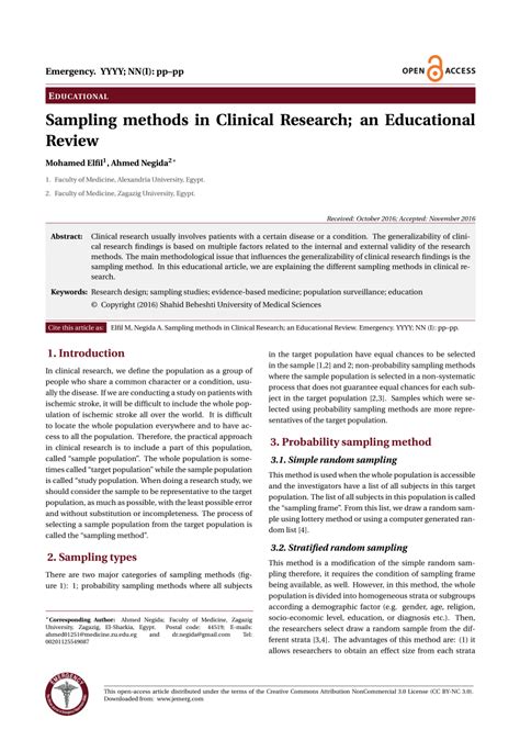 what is lottery sampling|Sampling methods in Clinical Research; an Educational Review.